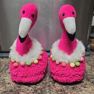 American Eagle Pink Flamingo Slippers